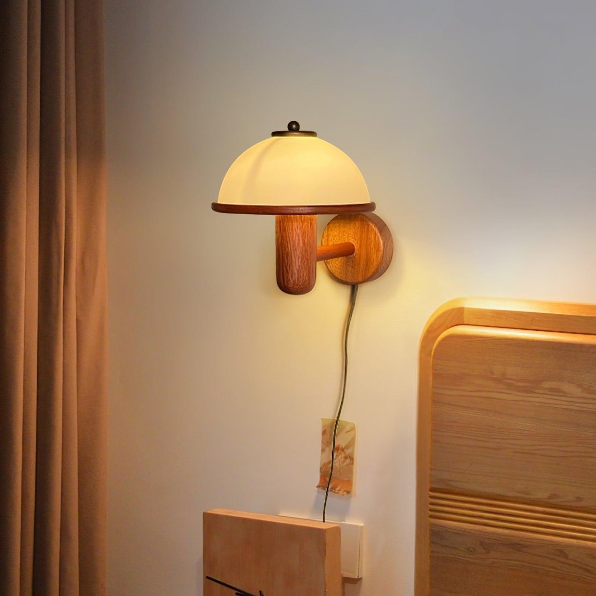 Retro Houten Wandlamp - Sfeervolle Vintage Lamp Voor Woonkamer en Slaapkamer