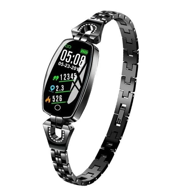 Stijlvolle Waterdichte Fitness Armband - Slimme Activity Tracker met Hartslag en Bloeddrukmeter voor Dames