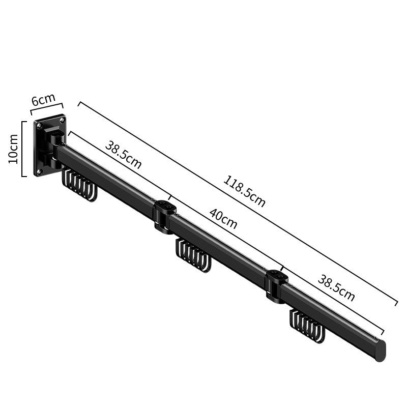 SpaceSaver™ Opvouwbare Muurhanger – Ruimtebesparende Kledinghanger Zonder Boren