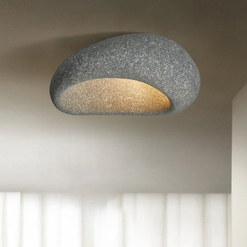 Wabi-Sabi Plafondlamp – Minimalistische Hanglamp voor een Moderne Woonkamer