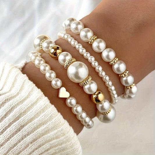 Evelora™ Parel Armband Set