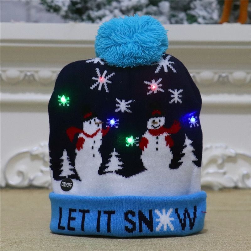 Gebreide Kerstmis Muts - Beanie met LED Lichtjes