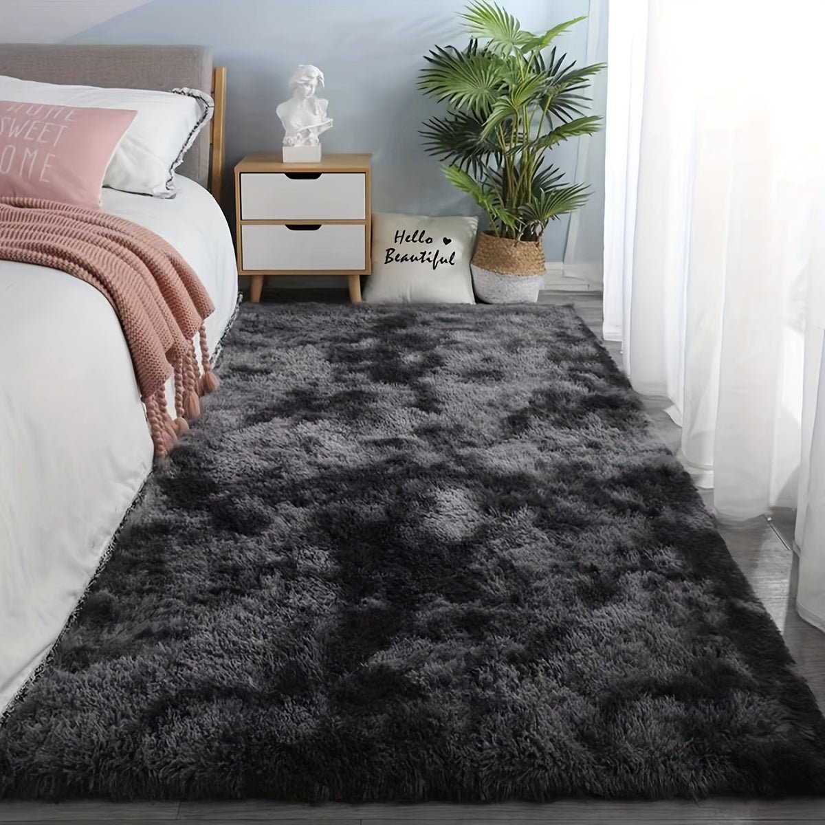 VelvetDream™ Luxe Shaggy Vloerkleed – Zacht & Antislip – Perfect voor Woonkamer & Slaapkamer