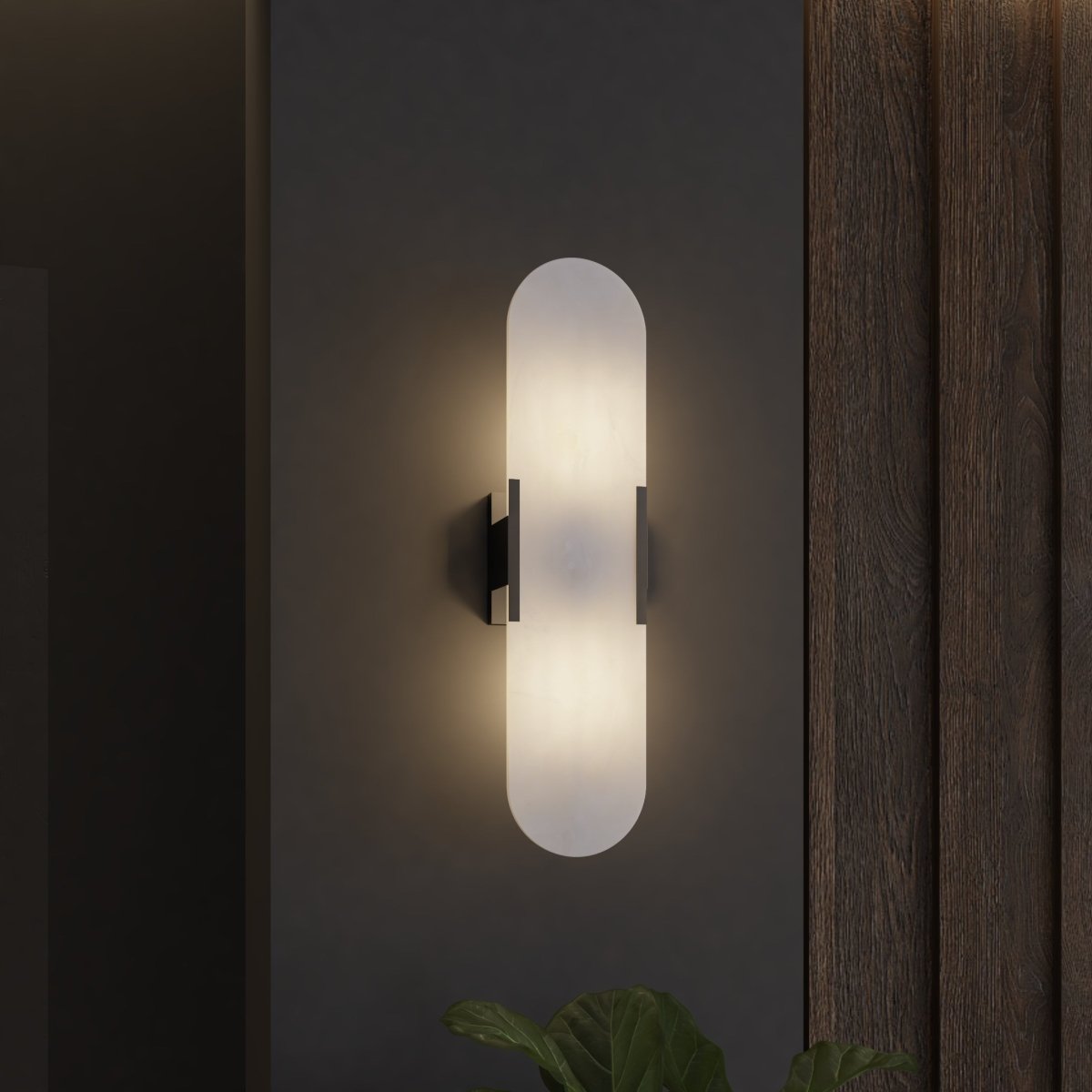 Moderne Wandlamp met Marmeren Kap – LED Muurlamp voor Slaapkamer en Woonkamer