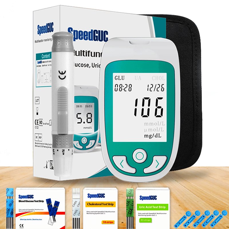 3-in-1 Gezondheidsmonitor met Bloeddruk-, Bloedsuiker- en Hartslagmeting