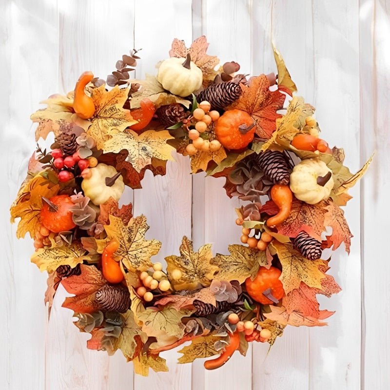 Fleurond Krans – Luxe Herfst- en Kerstdecoratie 50CM Weerbestendige Decoratieve Krans