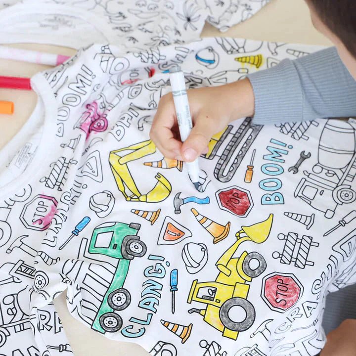 PyjamaArt™ – Inkleurbare Kinder Pyjama – Creativiteit en Slaapplezier Gecombineerd