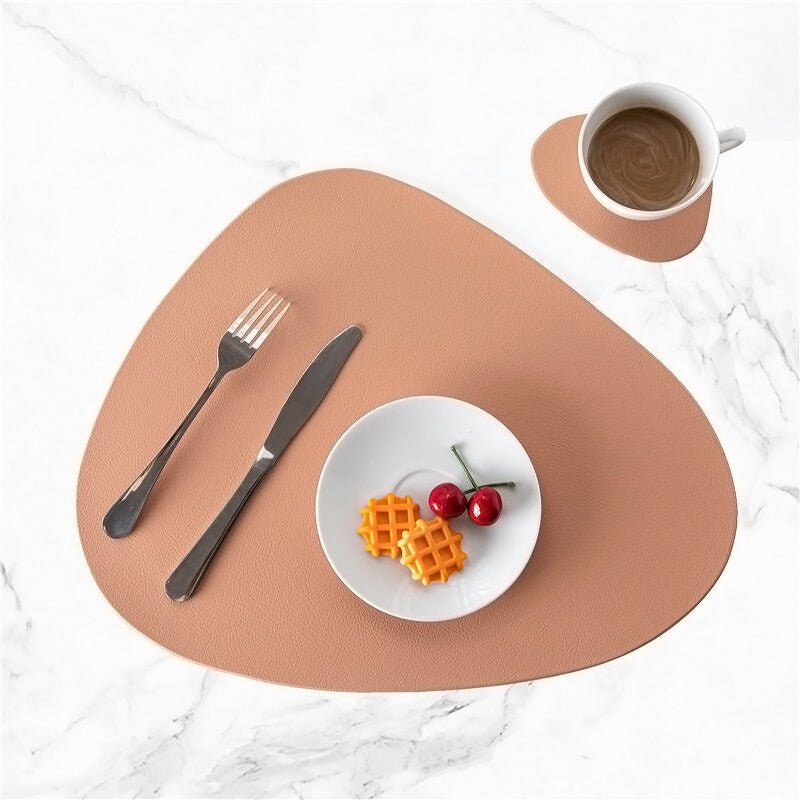 LuxuSet™ Leren Placemat Set – Waterbestendige en Moderne Tafelmatten