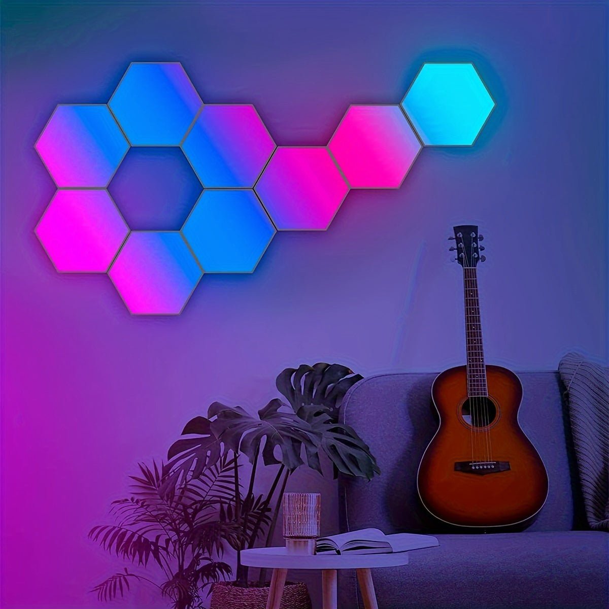 HexaGlow™ Smart Hexagon LED Lights - Muziek Sync en DIY Lichtpanelen