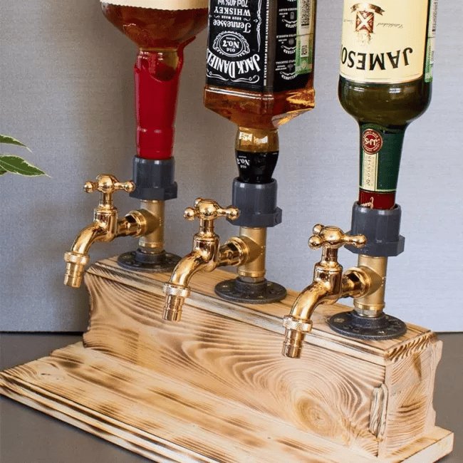 Houten Drankdispenser Tap voor Wijn en Whisky Flessen