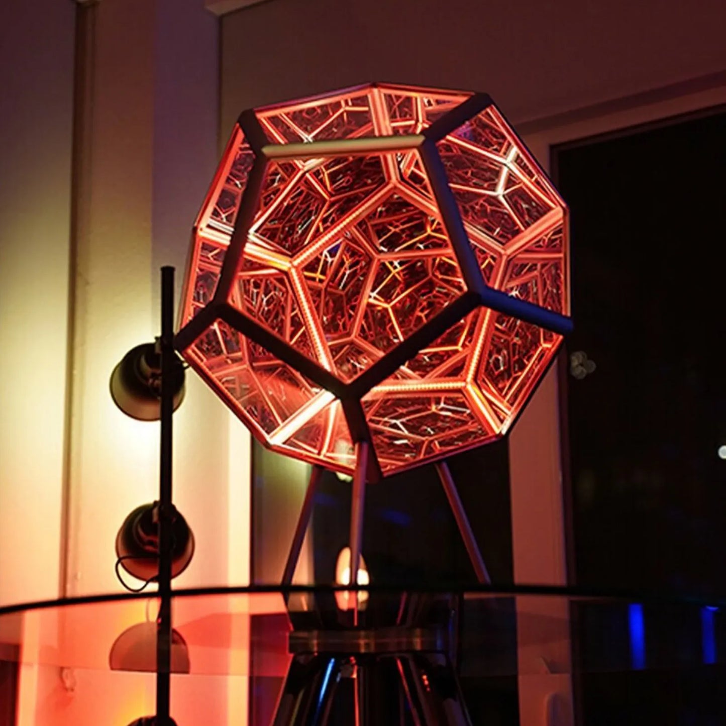 Infiniluxe Dodecahedron Lamp met Afstandsbediening – Unieke 3D LED Infinity Lamp voor Sfeerverlichting