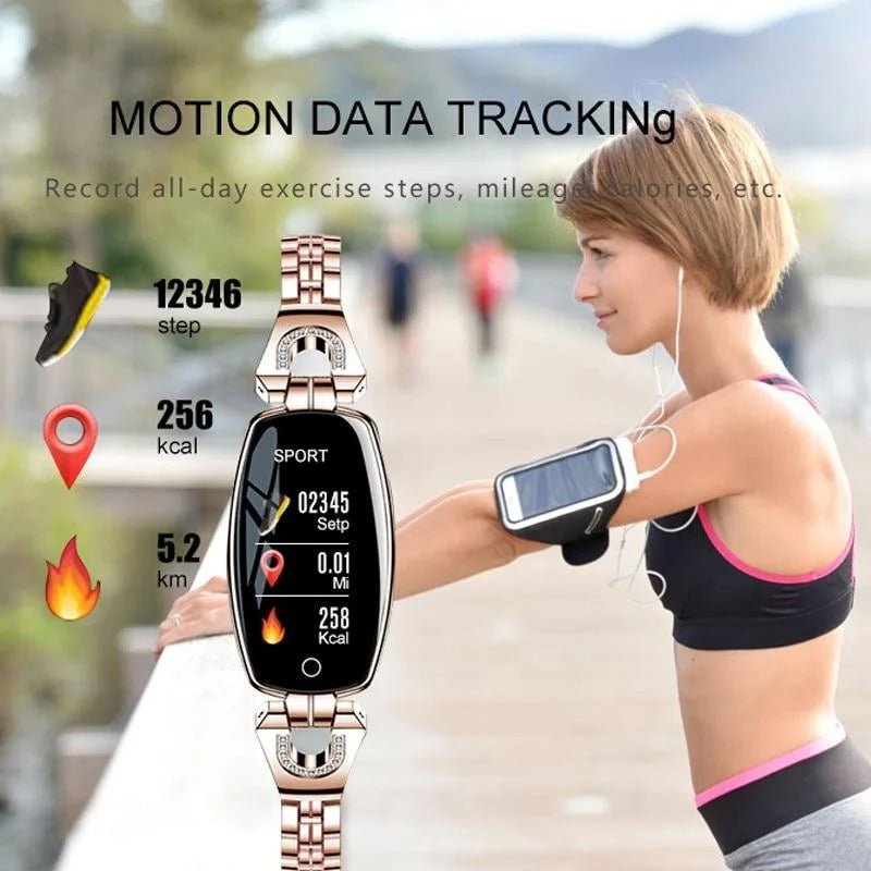 Stijlvolle Waterdichte Fitness Armband - Slimme Activity Tracker met Hartslag en Bloeddrukmeter voor Dames