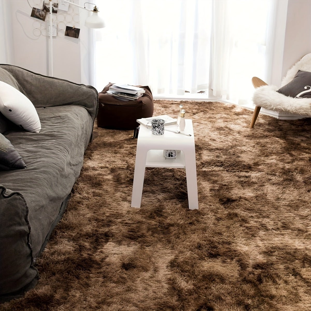 VelvetDream™ Luxe Shaggy Vloerkleed – Zacht & Antislip – Perfect voor Woonkamer & Slaapkamer