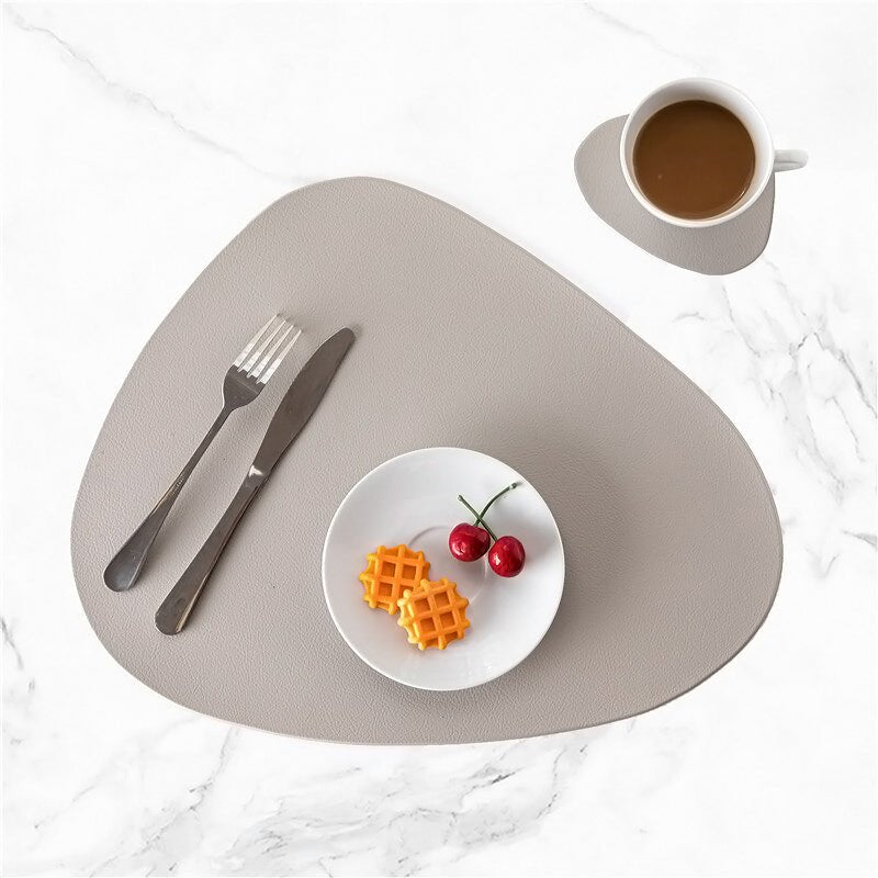 LuxuSet™ Leren Placemat Set – Waterbestendige en Moderne Tafelmatten