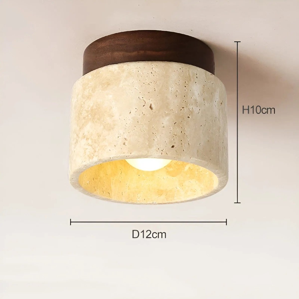 ZenStone™ LED Wabi Sabi Plafondlamp | Geel Marmer Design voor Moderne Interieurs