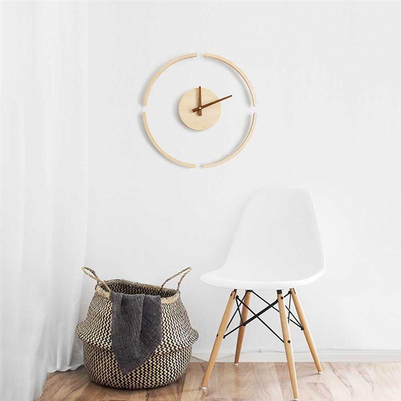 Scandinavische Minimalistische Houten Wandklok