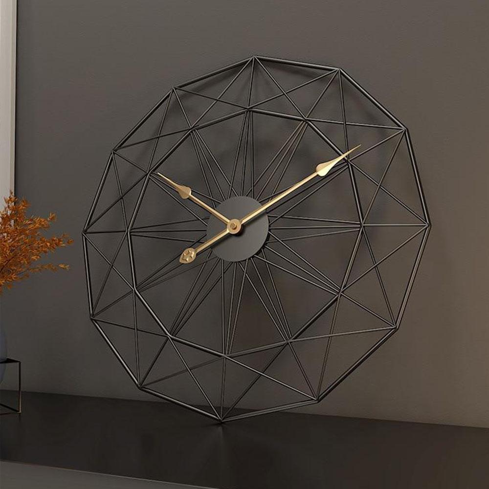 Scandinavische Geometrische Metalen Wandklok