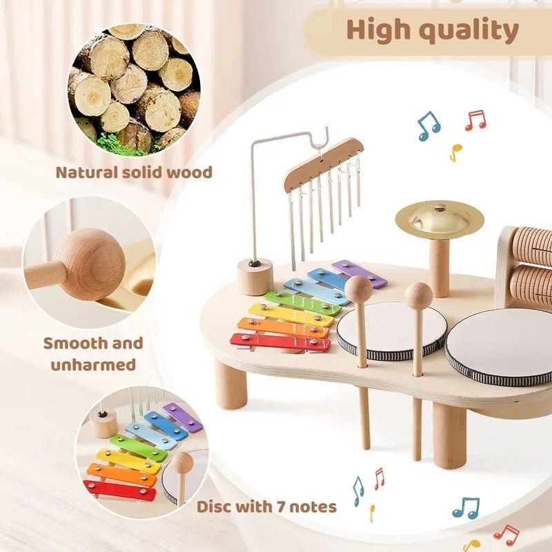 MelodyBear™ Muzikale Speelset | Educatief Houten Speelgoed voor Baby's