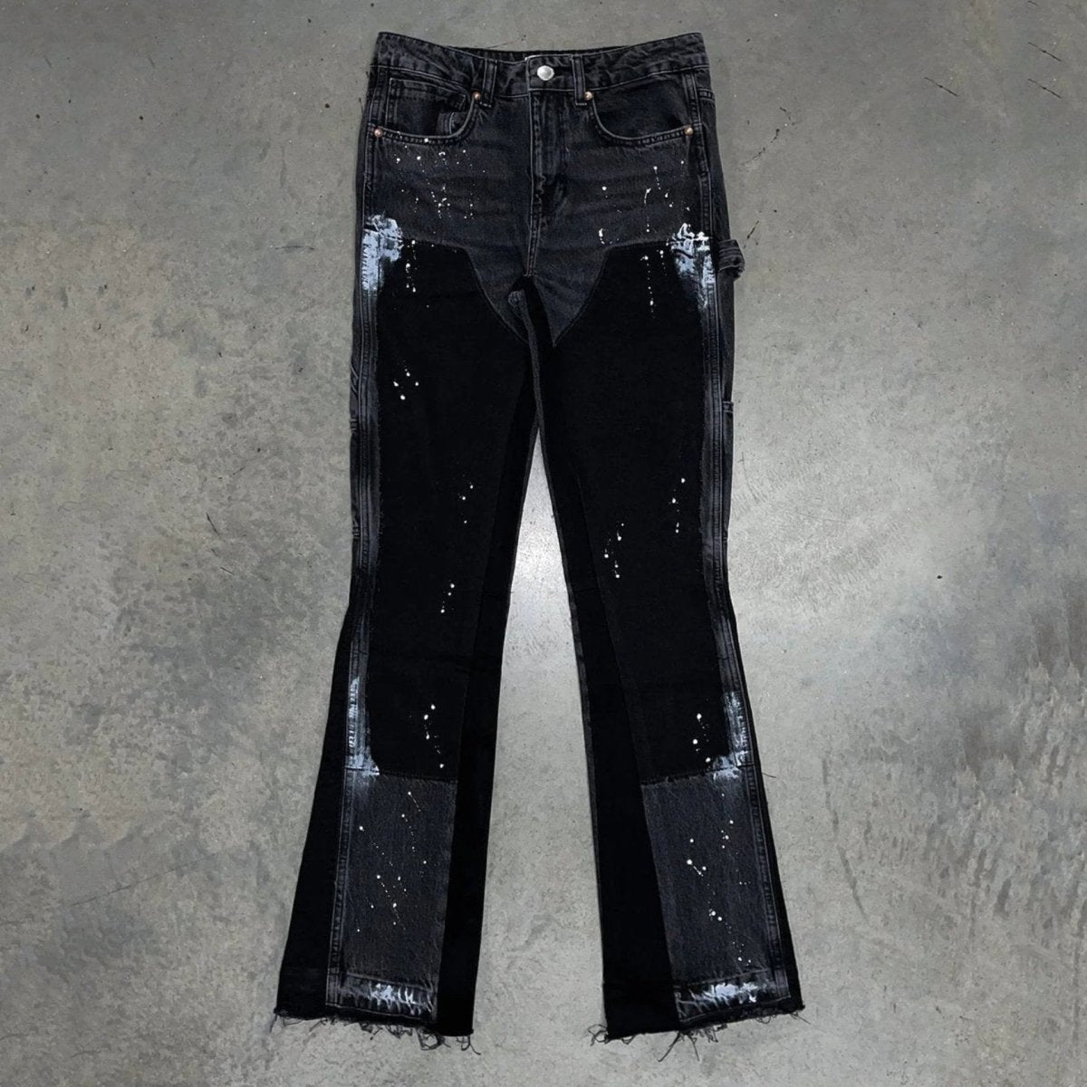 Retro Patchwork Flair Jeans - Trendy en Comfortabel