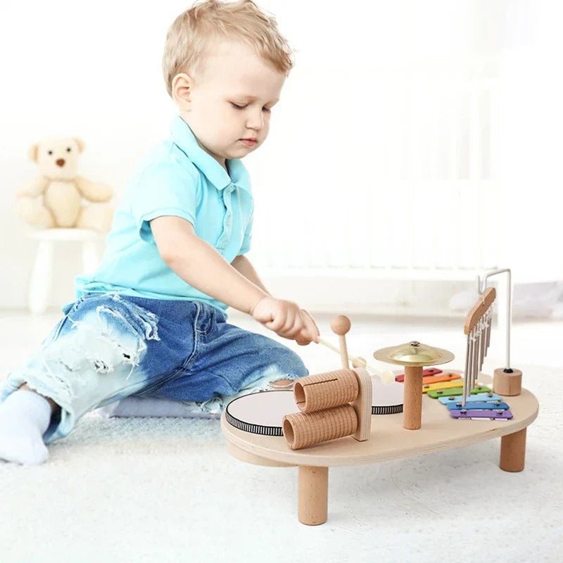 MelodyBear™ Muzikale Speelset | Educatief Houten Speelgoed voor Baby's