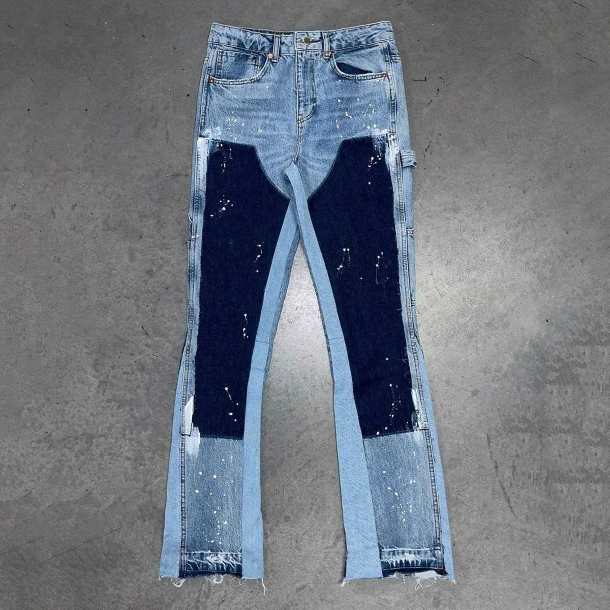 Retro Patchwork Flair Jeans - Trendy en Comfortabel