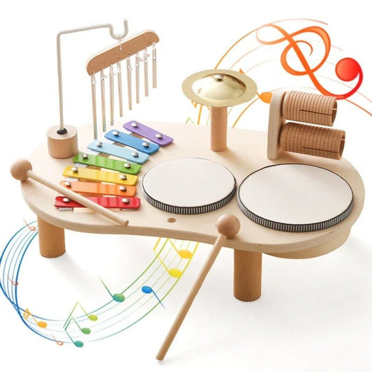 MelodyBear™ Muzikale Speelset | Educatief Houten Speelgoed voor Baby's