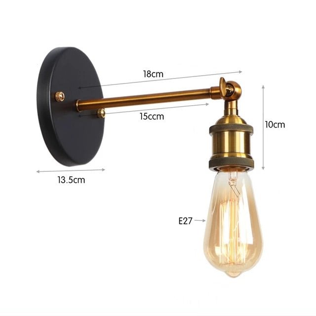 Vintage Wandlamp Industrieel - Retro LED Muurverlichting Voor Woonkamer en Keuken