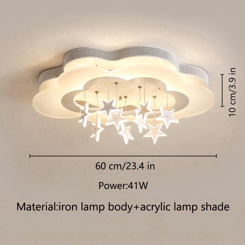 Sterren- en Wolkenplafondlamp voor Kinderkamer | Magische LED Kinderverlichting