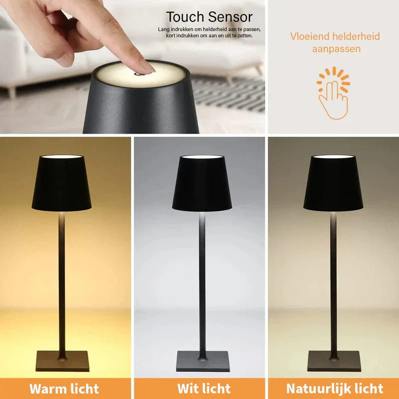 Viluma™ Tafellamp – Energiezuinig & Modern Design – LED Verlichting voor Sfeer