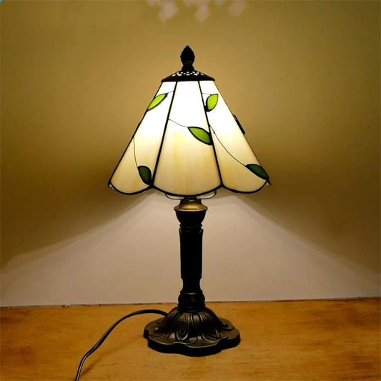 Vintage Tafellamp LED | Barokstijl Glas in Lood Tiffany Glaslamp