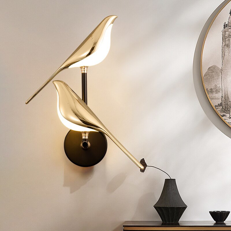 Aviora - Scandinavische LED Vogel Wandlamp voor Moderne Verlichting