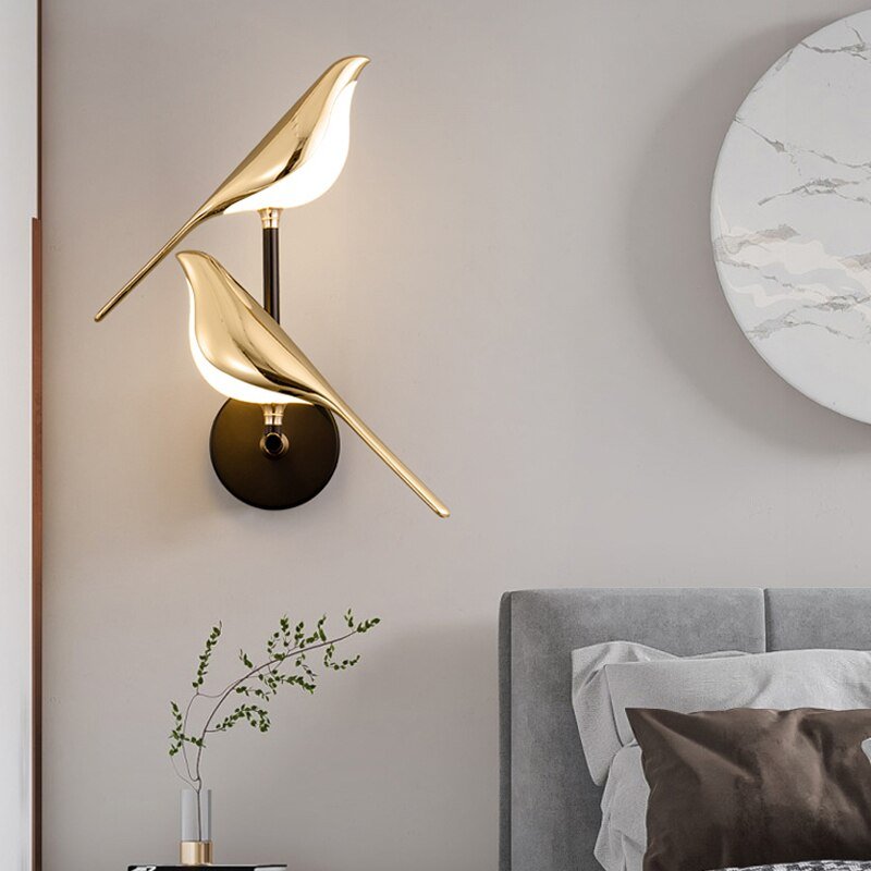 Aviora - Scandinavische LED Vogel Wandlamp voor Moderne Verlichting