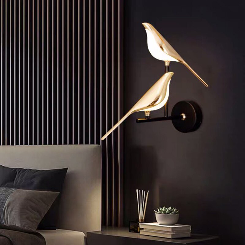 Aviora - Scandinavische LED Vogel Wandlamp voor Moderne Verlichting