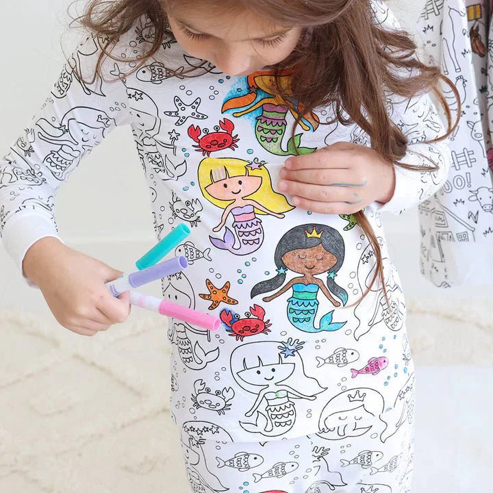 PyjamaArt™ – Inkleurbare Kinder Pyjama – Creativiteit en Slaapplezier Gecombineerd