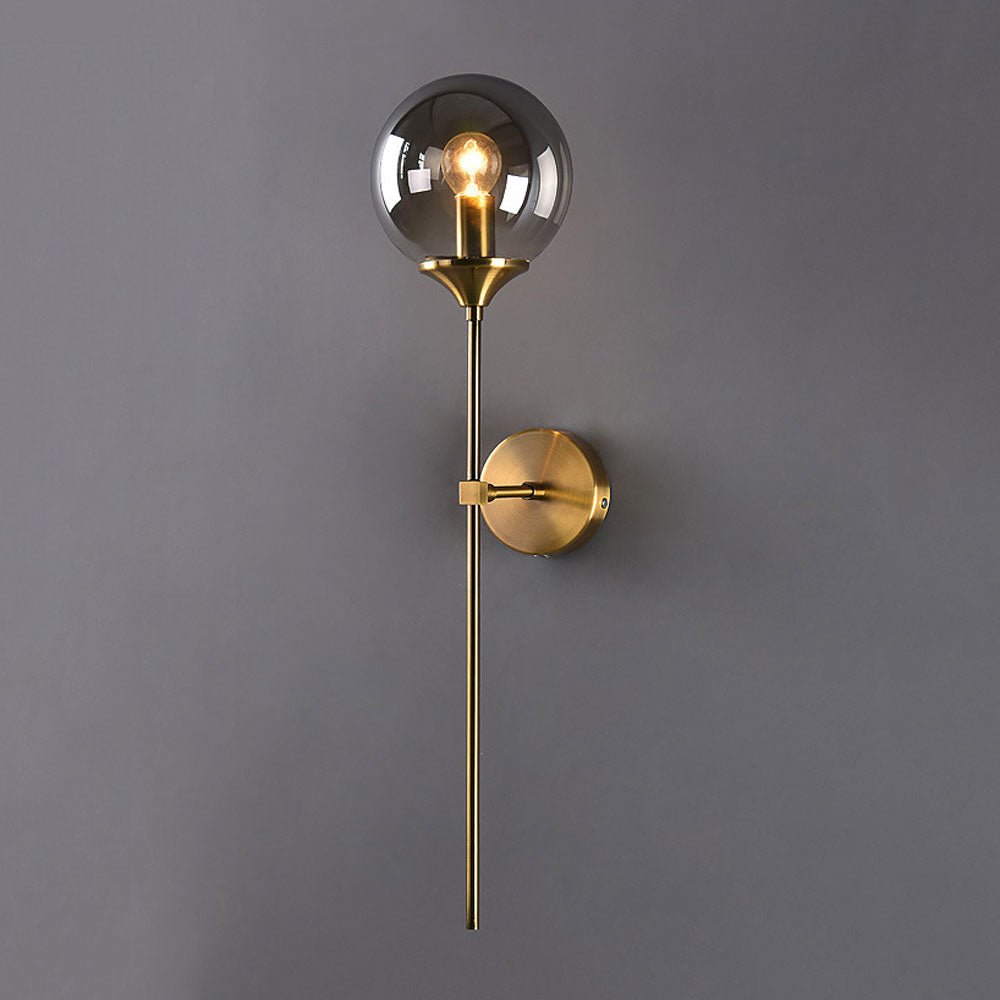 Mid-Century Wandlamp in Goud | Brushed Brass LED Wandverlichting voor Moderne Interieurs