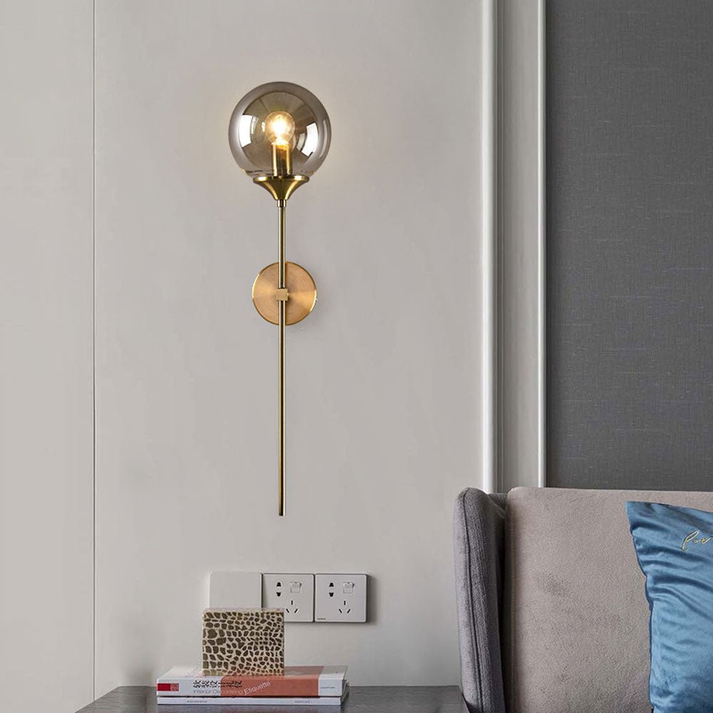 Mid-Century Wandlamp in Goud | Brushed Brass LED Wandverlichting voor Moderne Interieurs