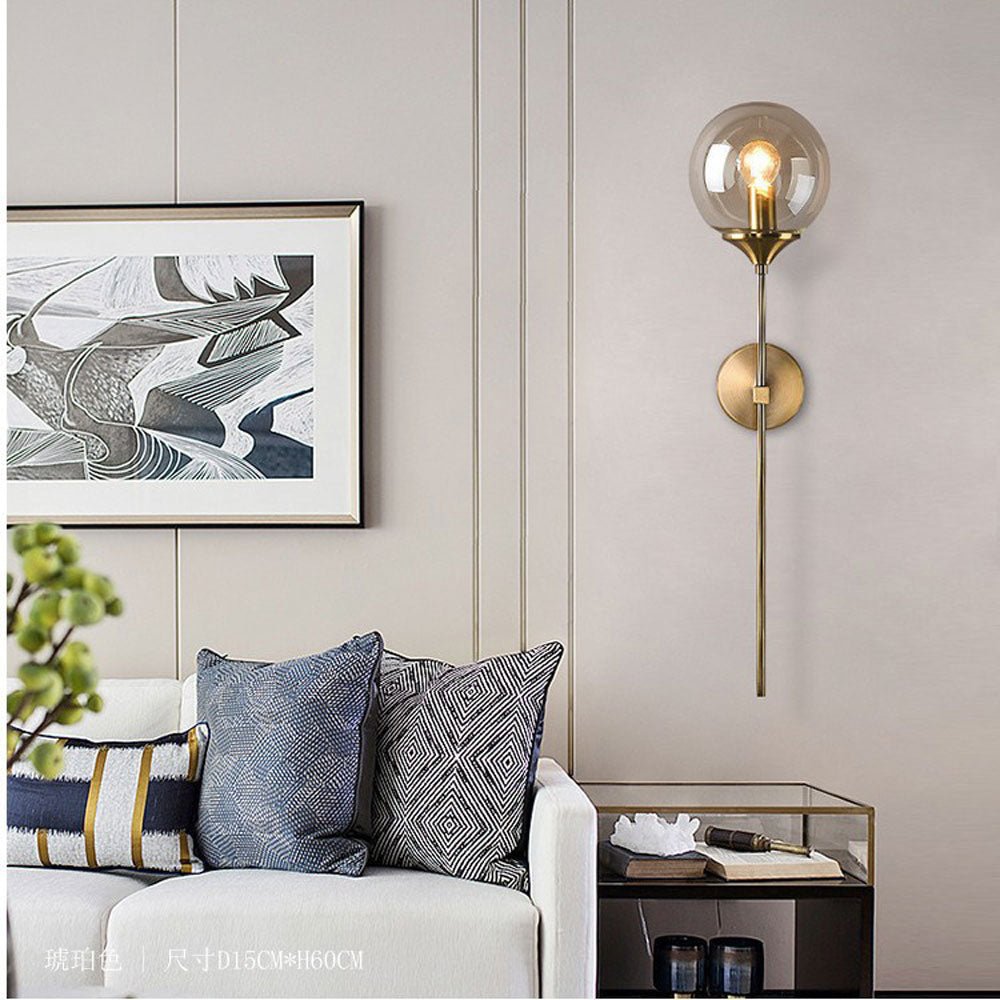 Mid-Century Wandlamp in Goud | Brushed Brass LED Wandverlichting voor Moderne Interieurs