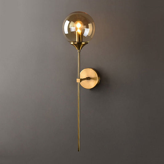 Mid-Century Wandlamp in Goud | Brushed Brass LED Wandverlichting voor Moderne Interieurs