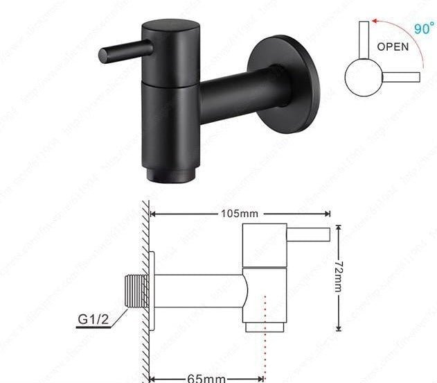 AquaFlow Wandkraan - Minimalistische Waterkraan Voor Badkamer Of Keuken