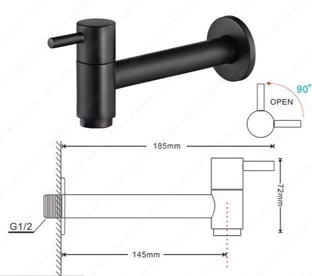 AquaFlow Wandkraan - Minimalistische Waterkraan Voor Badkamer Of Keuken