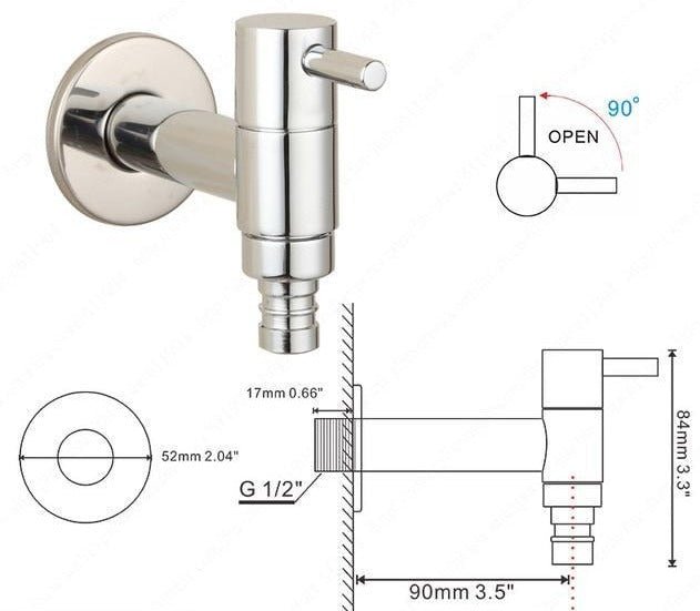 AquaFlow Wandkraan - Minimalistische Waterkraan Voor Badkamer Of Keuken