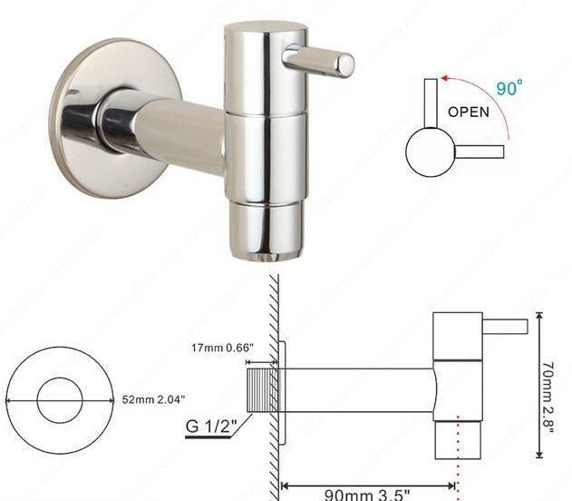 AquaFlow Wandkraan - Minimalistische Waterkraan Voor Badkamer Of Keuken