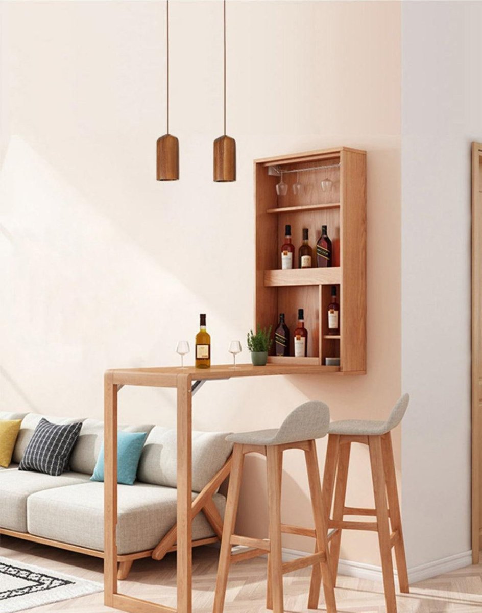 Nordic Houten Hanglamp met Glas - Minimalistische Verstelbare Plafondlamp voor Woonkamer en Eetkamer