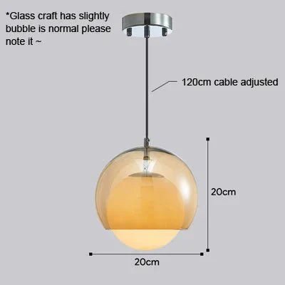 Moderne Minimalistische Glazen Hanglamp voor Eetkamer en Woonruimte