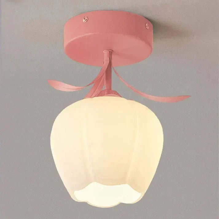 TiffaBloom™ Tiffany Plafondlamp - Vintage Bloemen Design met Glas-in-lood