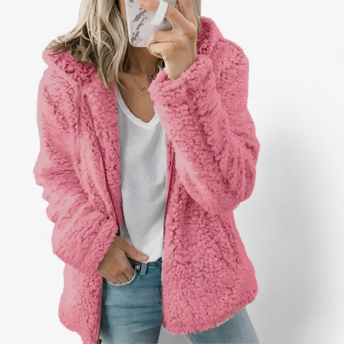 Olivia™ Luxe Wol en Fleece Jas