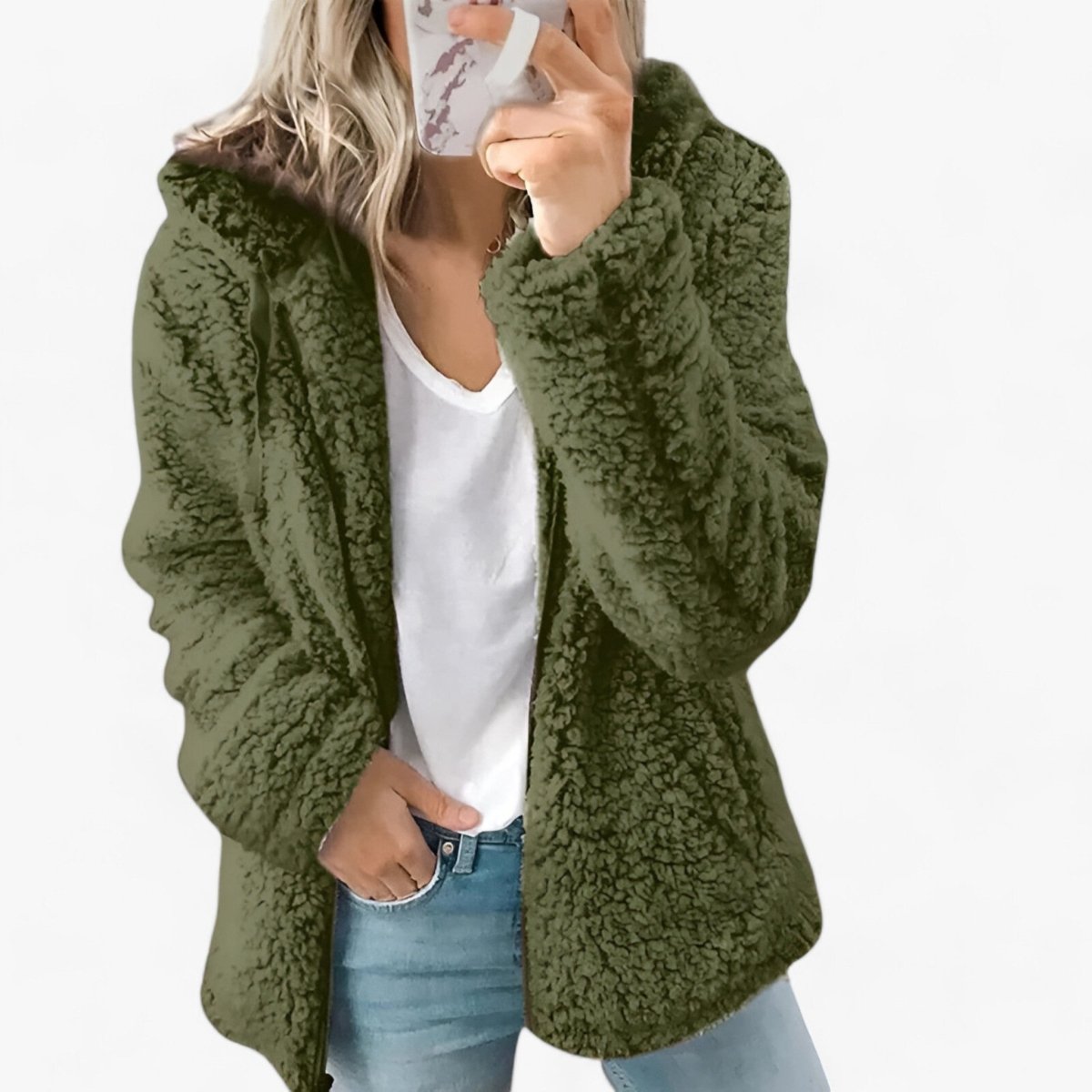 Olivia™ Luxe Wol en Fleece Jas