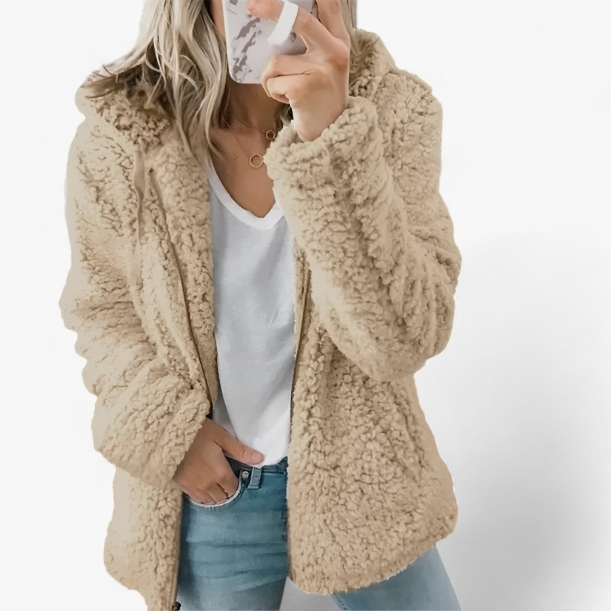 Olivia™ Luxe Wol en Fleece Jas