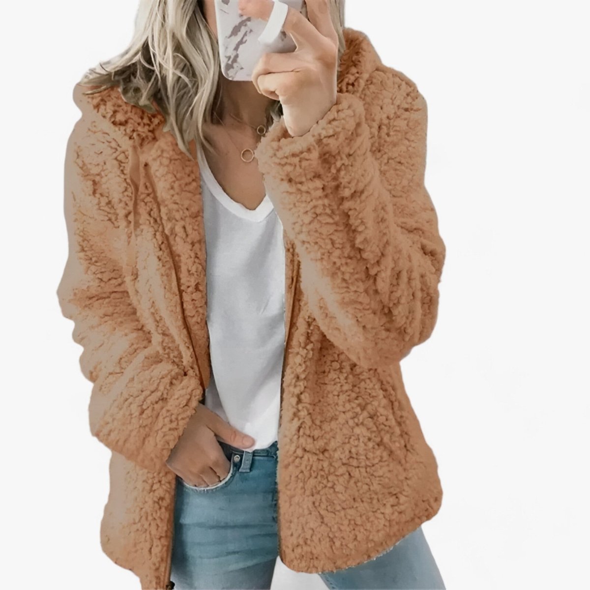 Olivia™ Luxe Wol en Fleece Jas