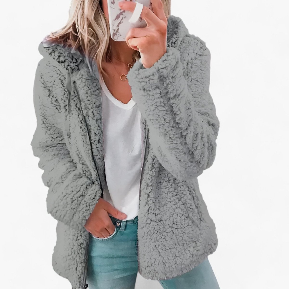 Olivia™ Luxe Wol en Fleece Jas